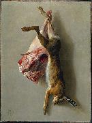 Jean-Baptiste Oudry A Hare and a Leg of Lamb USA oil painting artist